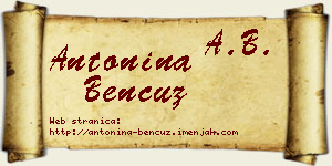 Antonina Bencuz vizit kartica
